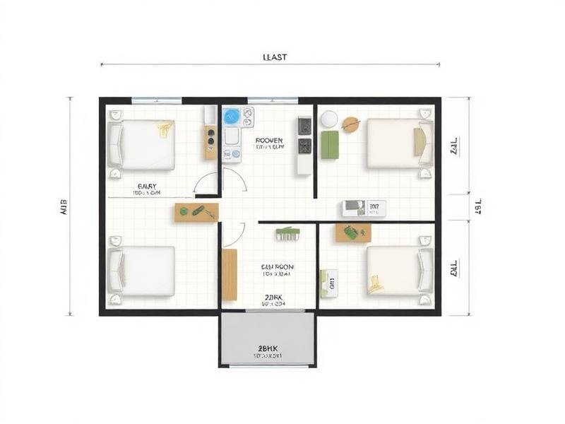 2 BHK Floor Plan